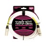 Ernie Ball Cable para Micrófono 6.096 Mts. 6389, Blanco XLR Male/Female