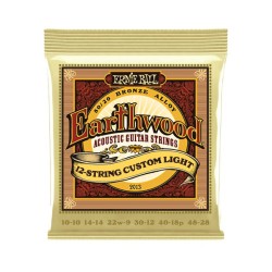 Ernie Ball Encordadura "Earthwood Custom Light 80/20" 2013 Guitarra Acústica de 12 Cuerdas 0.010-0.048