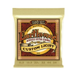 Ernie Ball Encordadura "Earthwood Custom Light 80/20" 2007, Guitarra Acústica 0.0115-0.054