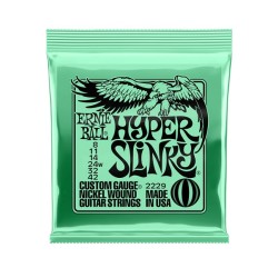 Ernie Ball Encordadura "Hyper Slinky" 2229 Guitarra Eléctrica, Nickel Wound 0.008-0.042