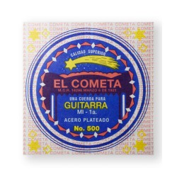 El Cometa Cuerda 500(12) para Guitarra Acústica, 1ra, Acero con Borla