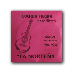 La Norteña Cuerda 973(12) para Bajo Quinto y Sexto, 3A, Entorchada Acero Inoxidable