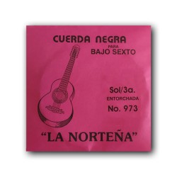 La Norteña Cuerda 973(12) para Bajo Quinto y Sexto, 3A, Entorchada Acero Inoxidable