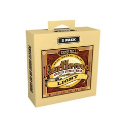 Ernie Ball Encordaduras "Earthwood Light Bronce 80/20, 3 Pack" 3004, Guitarra Acústica, .011-.052