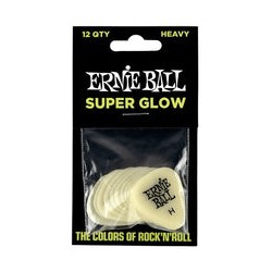 Ernie Ball Púas Super Glow 9226(12) Heavy con 12 piezas