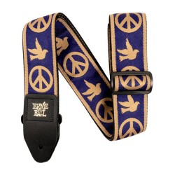 Ernie Ball Tahalí­ Jacquard 4699 Navy Blue and Beige Peace Love Dove