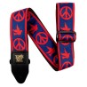Ernie Ball Tahalí­ Jacquard 4698 Red and Blue Peace Love Dove