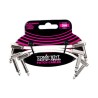 Ernie Ball Cables Flat Ribbon 6384 Blanco 0.0762 Mts. Angulado/Angulado, 3 Piezas