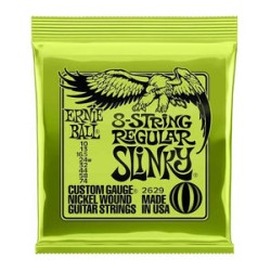 Ernie Ball Encordadura "Regular Slinky 8 Cuerdas" 2629, Guitarra Eléctrica, Nickel Wound 10-74