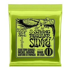 Ernie Ball Encordadura "Regular Slinky 8 Cuerdas" 2629, Guitarra Eléctrica, Nickel Wound 10-74
