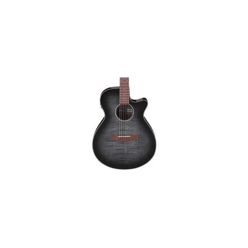 Ibanez Guitarra Electroacústica Negro Transparente Sombreado AEG70-TCH, Serie AEG