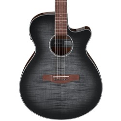 Ibanez Guitarra Electroacústica Negro Transparente Sombreado AEG70-TCH, Serie AEG