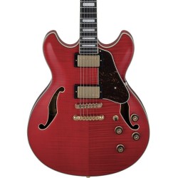 Ibanez Guitarra Eléctrica Rojo Transparente AS93FM-TCD, Artcore Expressionist