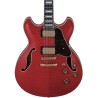 Ibanez Guitarra Eléctrica Rojo Transparente AS93FM-TCD, Artcore Expressionist