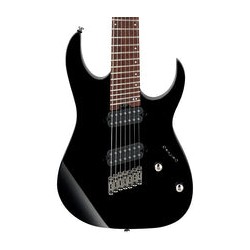 Ibanez Guitarra Eléctrica RGMS7-BK, Negra, 7 Cuerdas, Serie RG Multi-Escala