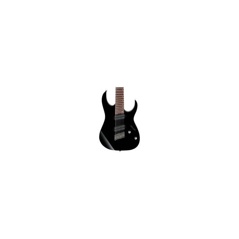 Ibanez Guitarra Eléctrica RGMS7-BK, Negra, 7 Cuerdas, Serie RG Multi-Escala