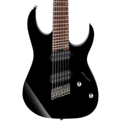Ibanez Guitarra Eléctrica RGMS7-BK, Negra, 7 Cuerdas, Serie RG Multi-Escala