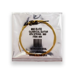 La Bella Cuerda "Golden" 856(12) para Guitarra Clásica, 6A, Entorchada Dorado