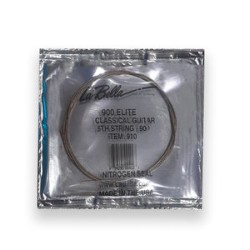 La Bella Cuerda "Golden" 910(12) para Guitarra Clásica, 5A, Entorchada Dorado