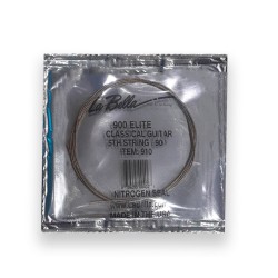 La Bella Cuerda "Golden" 910(12) para Guitarra Clásica, 5A, Entorchada Dorado