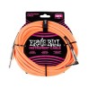 Ernie Ball Cable Braided 6084 Anaranjado Fosforecente 5.49 Mts. Recto/Angulado