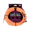 Ernie Ball Cable Braided 6084 Anaranjado Fosforecente 5.49 Mts. Recto/Angulado