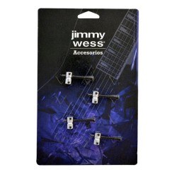 Jimmy Wess Silleta SGSD-B8CR-CK para Bajo Eléctrico, Cromada (4 pzas)