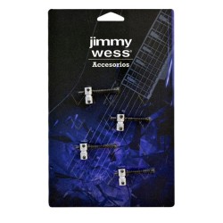 Jimmy Wess Silleta SGSD-B4CR-CK para Bajo Eléctrico, Cromada (4 pzas)