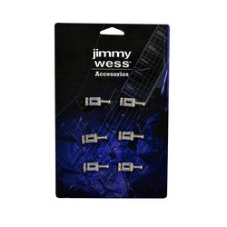 Jimmy Wess Silleta SGSD-11CR-CK para Guitarra Eléctrica, Cromada (6 pzas)