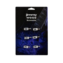 Jimmy Wess Silleta SGSD-03ACR-CK para Guitarra Eléctrica, Cromada (6 pzas)