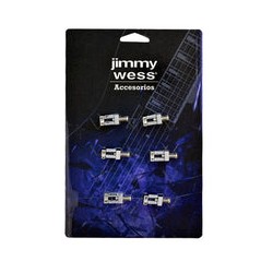 Jimmy Wess Silleta SGSD-02CR-CK para Guitarra Eléctrica, Cromada (6 pzas)