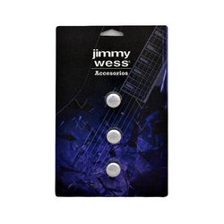 Jimmy Wess Botones SGGK-31CR-CK para Guitarra Eléctrica, Metal Cromado (3pzas)
