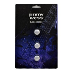 Jimmy Wess Botones SGGK-31CR-CK para Guitarra Eléctrica, Metal Cromado (3pzas)