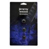 Jimmy Wess Botones SGGK-31BK-CK para Guitarra Eléctrica, Metal, Negro (3pzas)