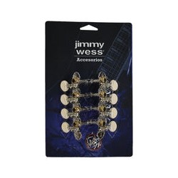 Jimmy Wess Maquinaria SKM482-CK para Mandolina 4+4 Niquelada (Perno y Botón Plástico)