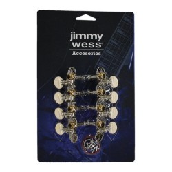Jimmy Wess Maquinaria SKM482-CK para Mandolina 4+4 Niquelada (Perno y Botón Plástico)