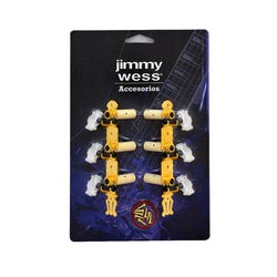 Jimmy Wess Maquinaria SKG360-CK para Guitarra Clásica 3+3 Dorada (Perno y Botón Plástico)