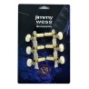 Jimmy Wess Maquinaria SKG352-CK para Guitarra Clásica 3+3 Niquelada (Perno y Botón Plástico)