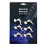 Jimmy Wess Maquinaria SKG642NK-CK para Guitarra Eléctrica, 6 en Línea, Niquelada (Perno y Botón Metal)