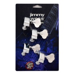 Jimmy Wess Maquinaria SKG470CR-CK para Bajo Eléctrico 4 en Línea, Cromada (Perno y Botón Metal)