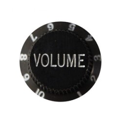 CPK Botón para Volumen de Guitarra Eléctrica KB-2V, Plástico Negro
