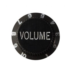 CPK Botón para Volumen de Guitarra Eléctrica KB-2V, Plástico Negro