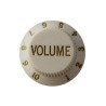 CPK Botón para Volumen de Guitarra Eléctrica KB-1V, Plástico Blanco
