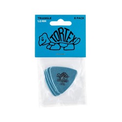 Dunlop Puas Tortex Triangulo 431P1.0, 1.00mm, Azul con 6pzas