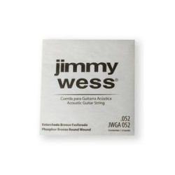 Jimmy Wess Cuerda WB52(6) para Guitarra Acústica, Calibre 0.052, Bronce Fosforado (6 pzas)