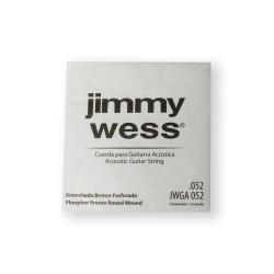 Jimmy Wess Cuerda WB52(6) para Guitarra Acústica, Calibre 0.052, Bronce Fosforado (6 pzas)