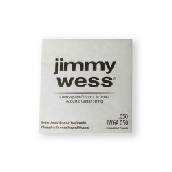 Jimmy Wess Cuerda WB50(6) para Guitarra Acústica, Calibre 0.050, Bronce Fosforado (6 pzas)