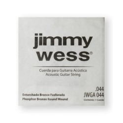 Jimmy Wess Cuerda WB44(6) para Guitarra Acústica, Calibre 0.044, Bronce Fosforado (6 pzas)
