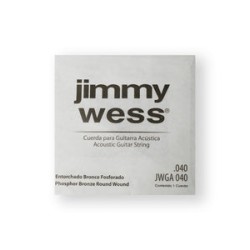 Jimmy Wess Cuerda WB40(6) para Guitarra Acústica, Calibre 0.040, Bronce Fosforado (6 pzas)