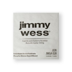 Jimmy Wess Cuerda WB28(6) para Guitarra Acústica, Calibre 0.028, Bronce Fosforado (6 pzas)